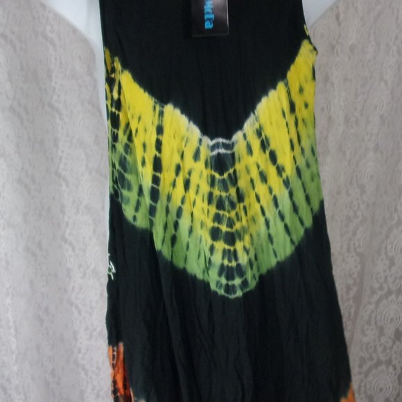 🏵️🏵️ 2/$15 🏵️🏵️ Easy Dressing Caftan Beach Cover-up Print O/S Bella… - Picture 3 of 6